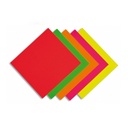 Cartulinas grandes de colores fluorescentes a una cara