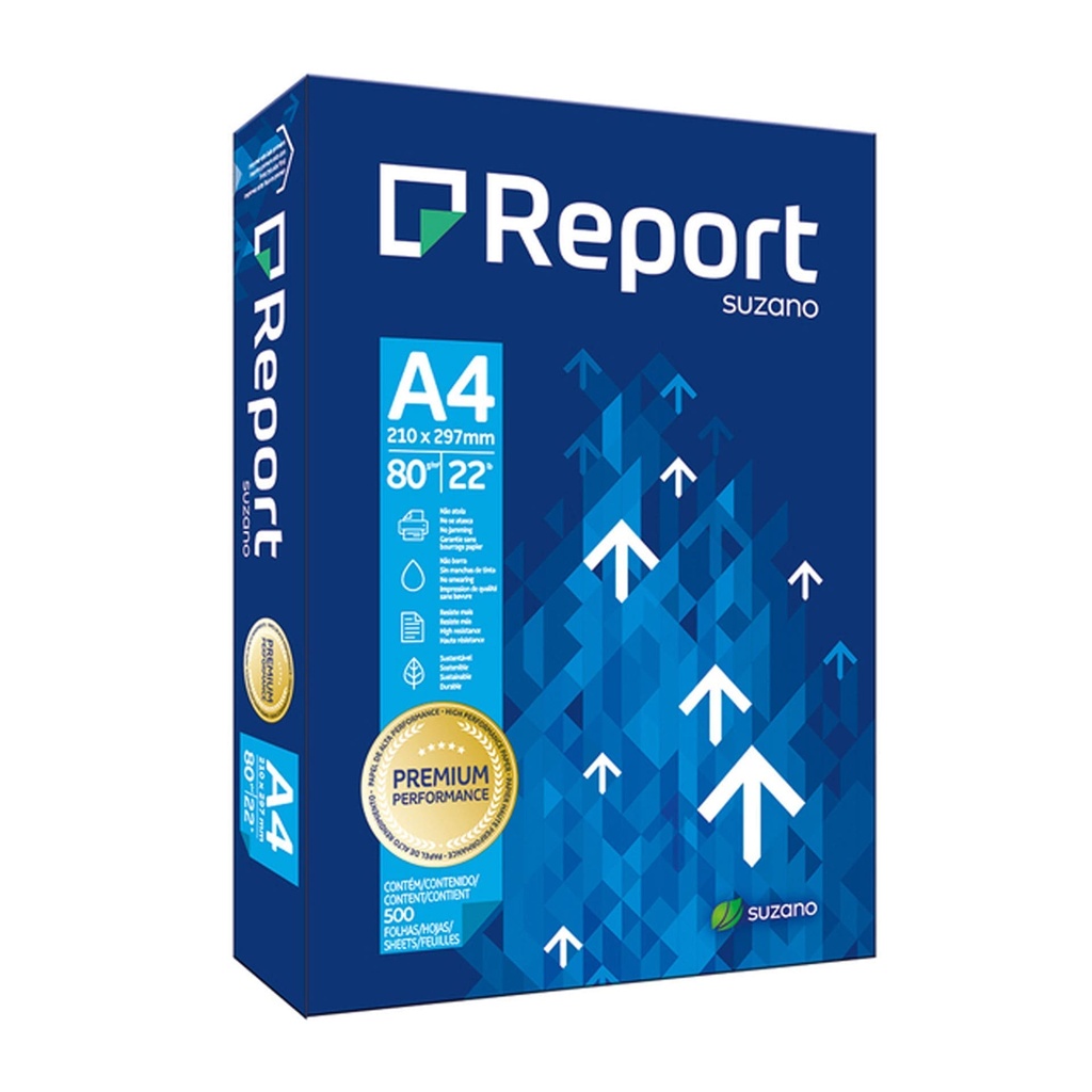 Paquete de 500 hojas de papel económico de 80 gramos Report A Premium