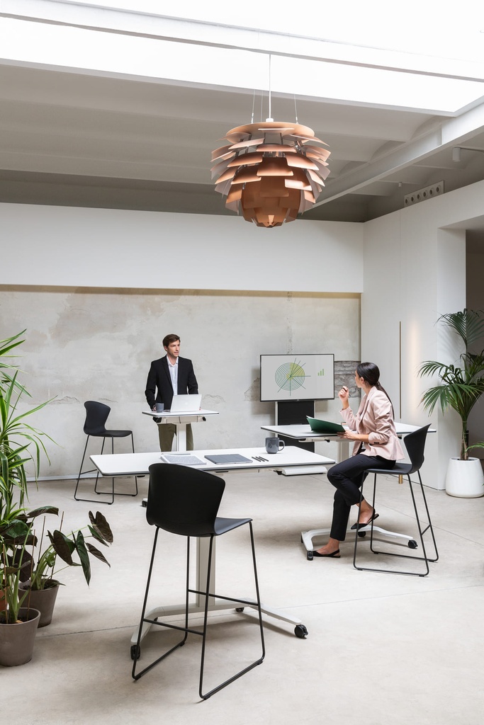 Mesa elevable, abatible y móvil con ruedas Talent de Actiu