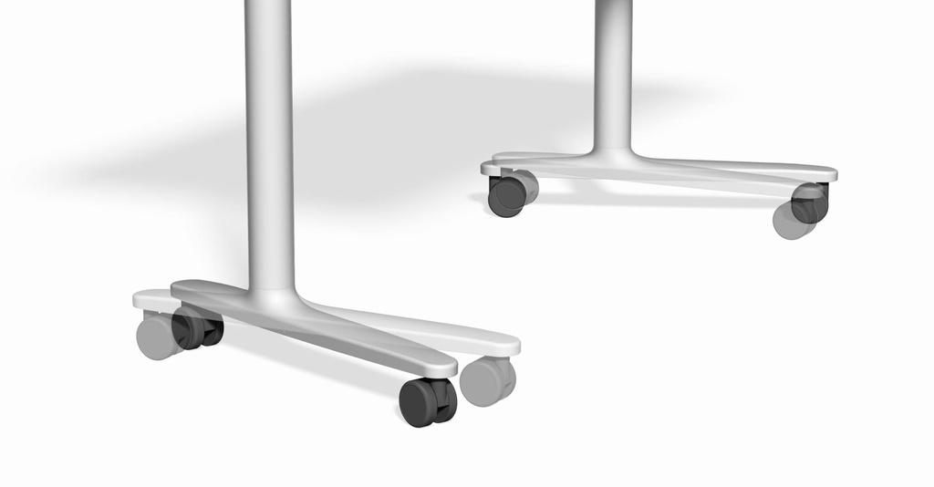 Mesa abatible y móvil con ruedas Talent de Actiu de 80 cm de fondo