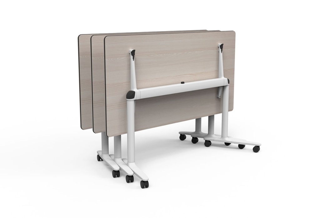 Mesa abatible y móvil con ruedas Talent de Actiu de 80 cm de fondo