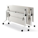 Mesa móvil y abatible Trama 80 Express blanca con faldón
