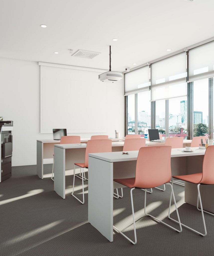 Mesa Ofimat Plus para aula de formación en blanco