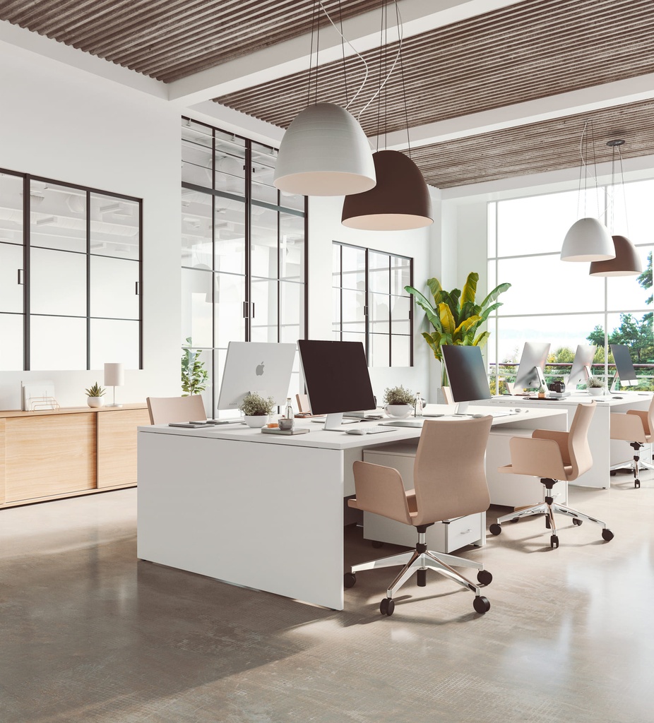 Mesa Ofimat Plus doble en blanco