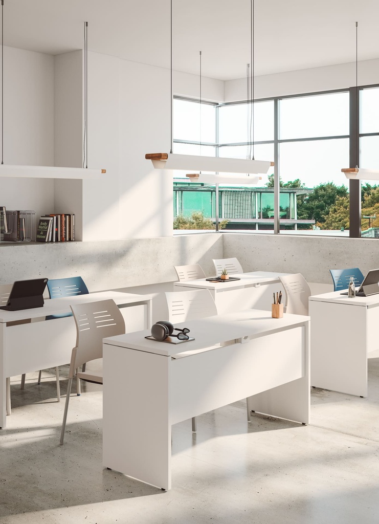 Mesa Ofimat Plus para formación en blanco