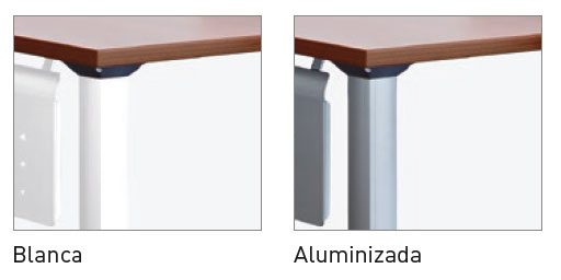 Mesa Cool C300 con patas desmontables cuadradas en dos acabados