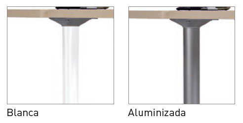 Mesa Cool C300 con patas desmontables redondas en dos acabados