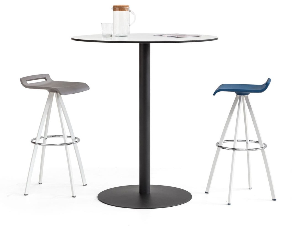 Mesa Tabula alta para cafetería interior conj estructura negra