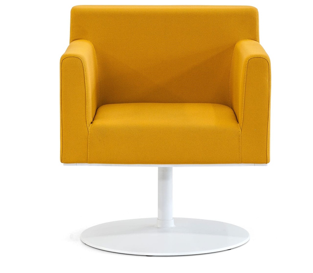 Butaca Longo Nómada Express en amarillo con base giratoria