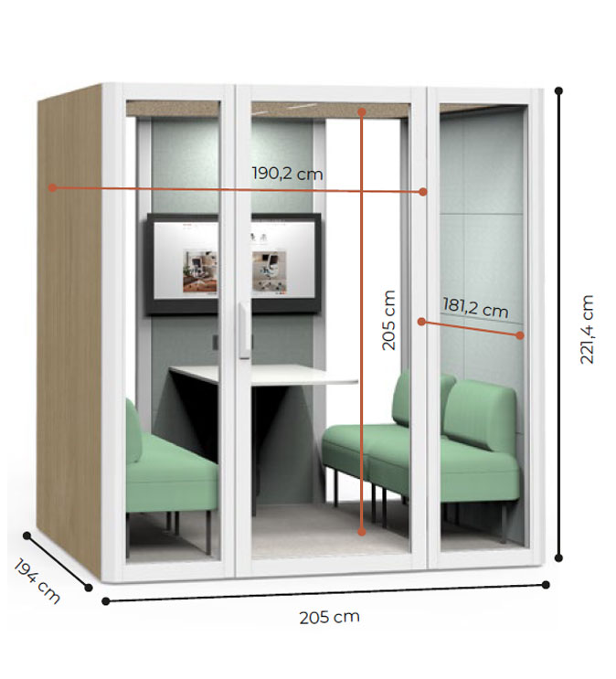 Medidas de cabina acústica Qyos 400