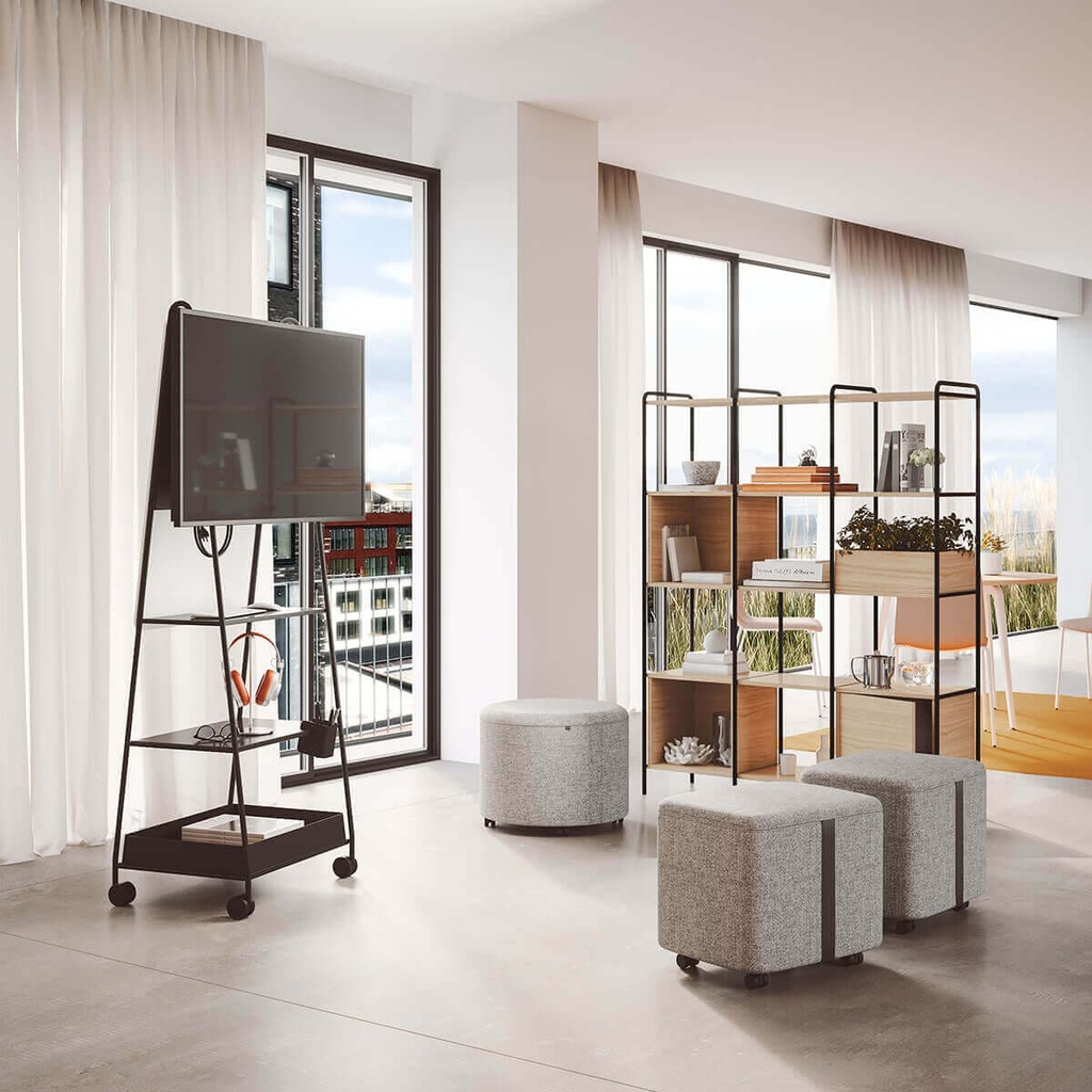 Estantería Tubbe de Actiu en negro y roble