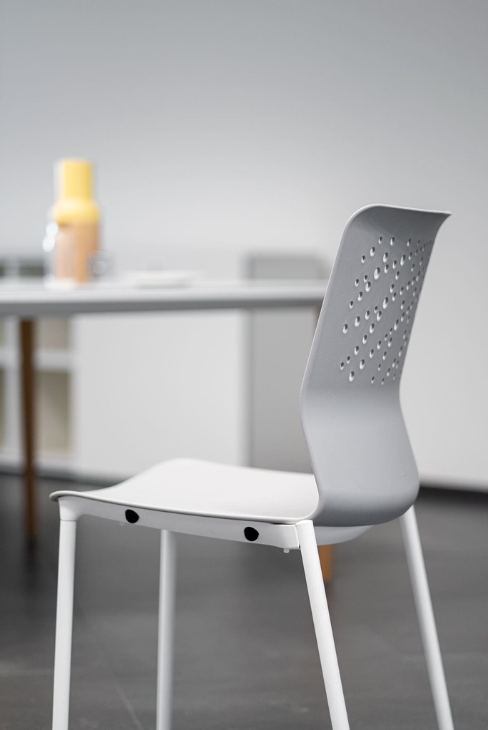 Silla Urban Block 10 con 4 patas con carcasa gris