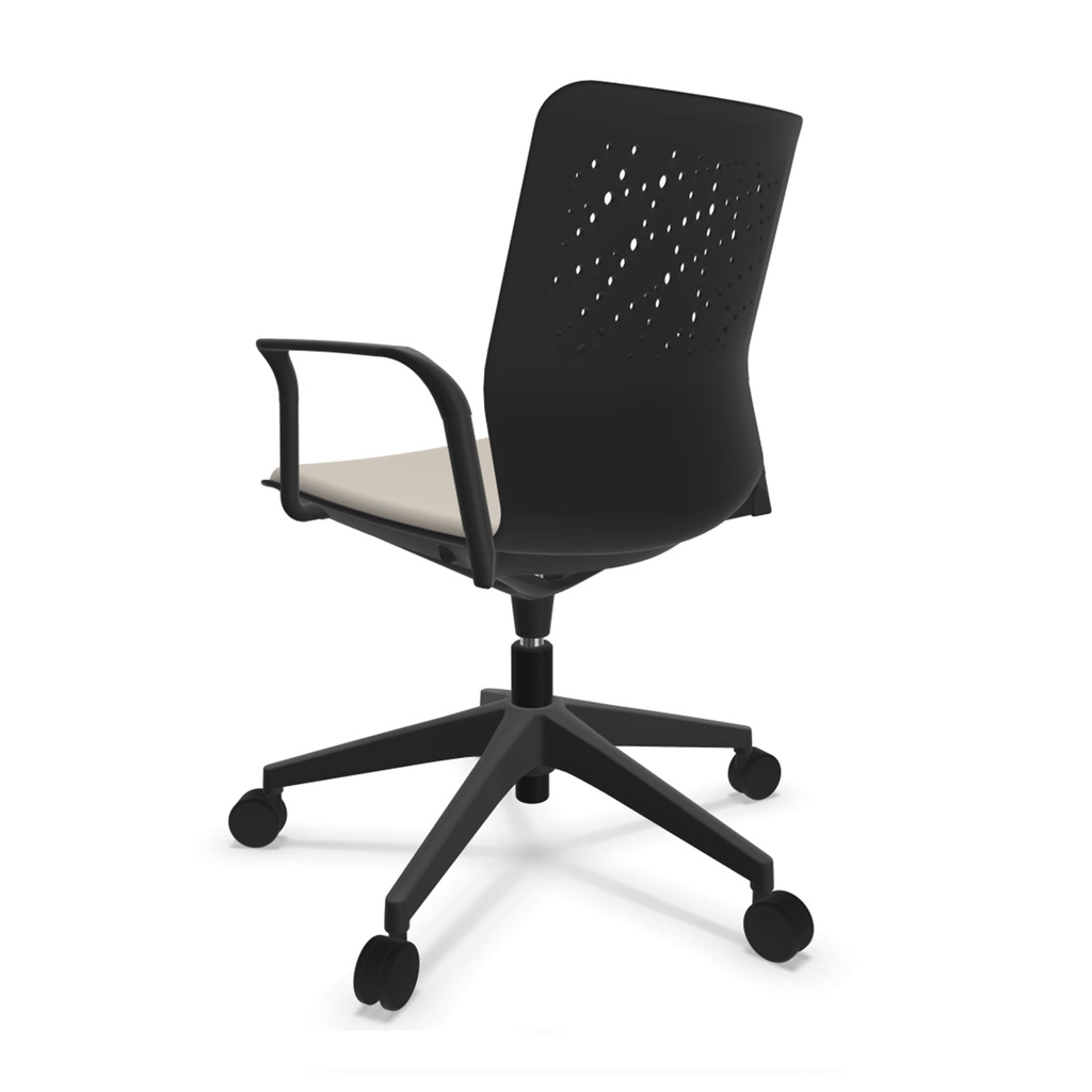 Silla Urban Block 10 con ruedas y asiento tapizado