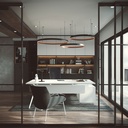 Armarios de diseño Arkitek con puerta corredera en despacho moderno