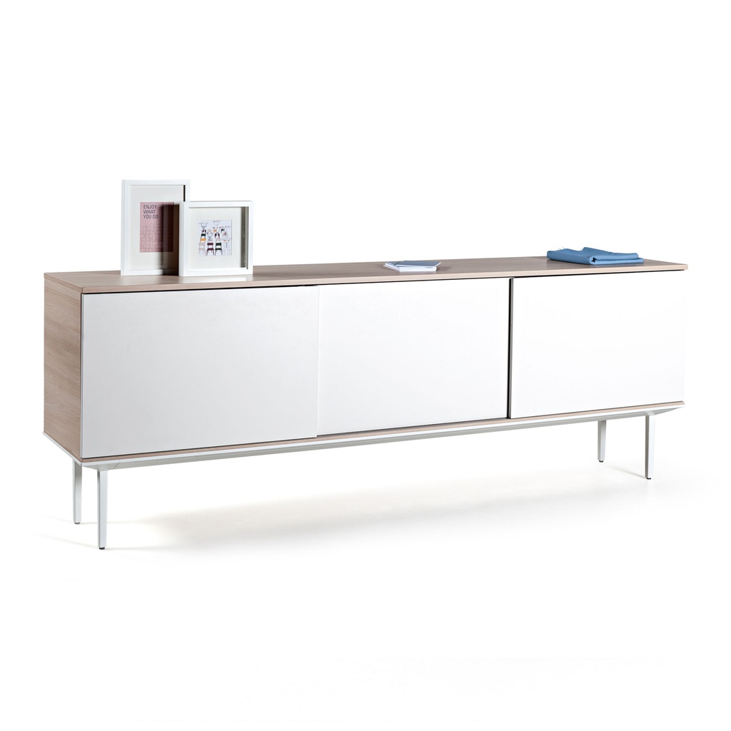 Armario aparador Longo de Actiu con 3 puertas correderas blancas