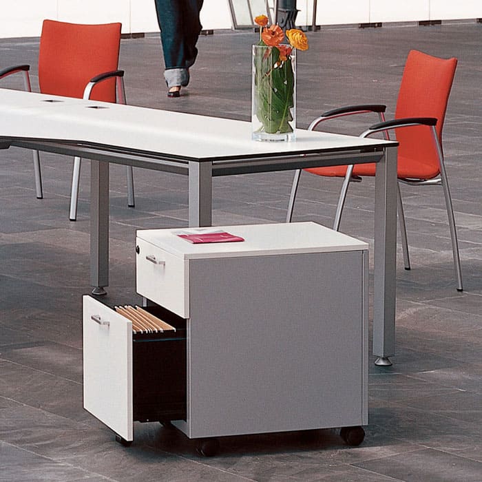 Cajonera móvil de melamina Actiu 1 cajón de archivo y 1 personal J840 personalizado