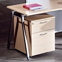 Cajonera móvil de melamina Actiu 1 cajón de archivo y 1 personal J840 carpetas colgantes