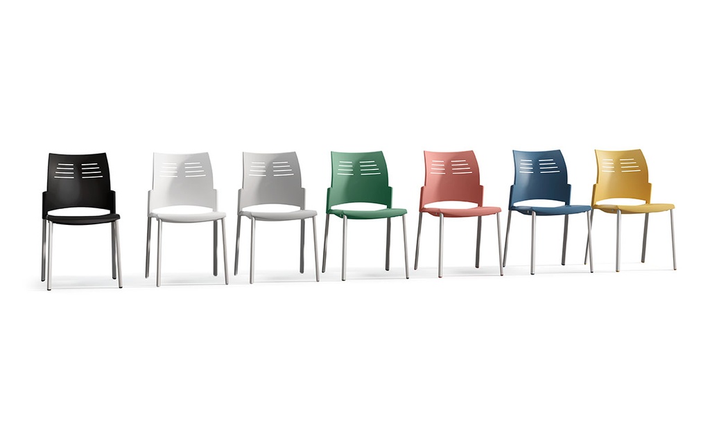 Gama de colores Spacio de Actiu con cuatro patas