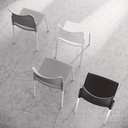 Silla Spacio de Actiu en tonos neutros: gris, blanco y negro