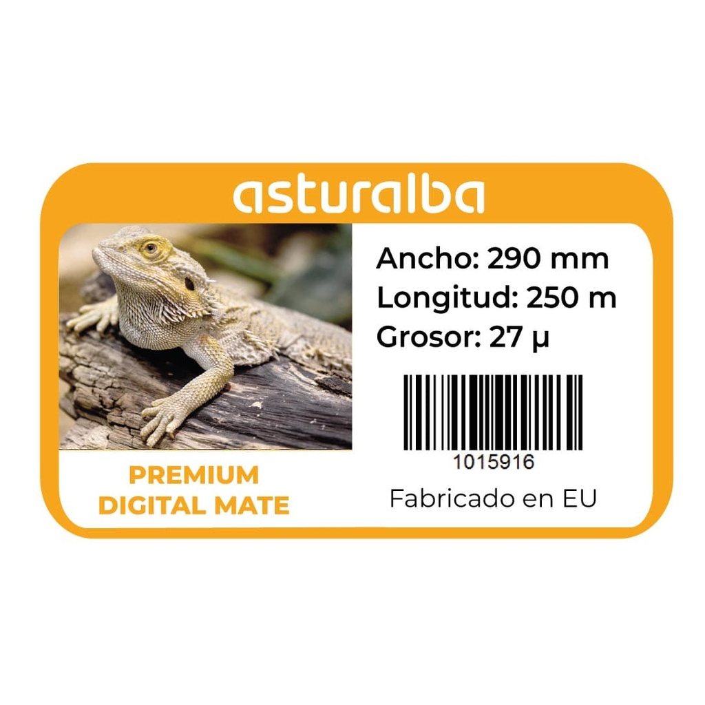 Etiqueta del rollo de film para laminar Premium Digital Mate 27 µ 290 mm x 250 m