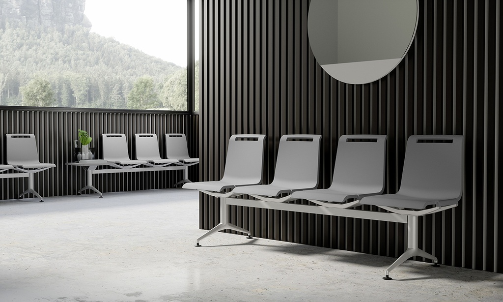 Bancada Mit de 4 asientos gris