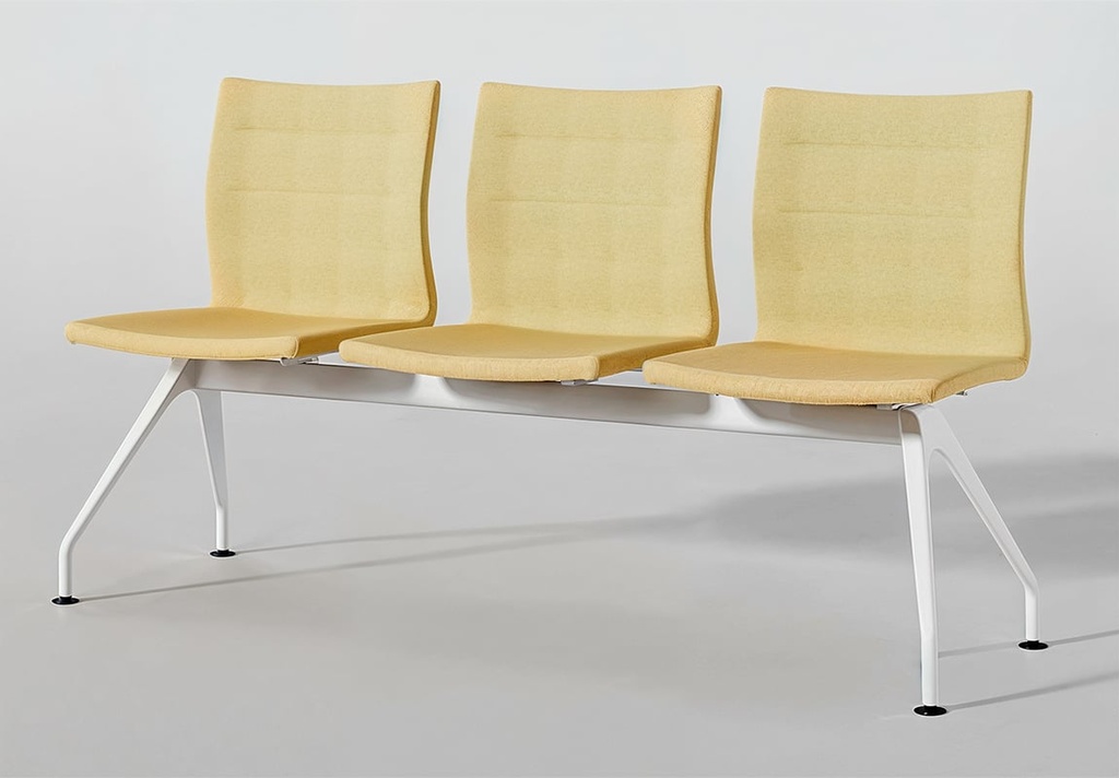 Bancada Uma de 3 asientos amarillos