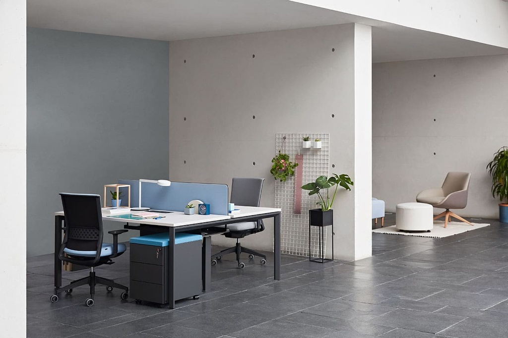 Mesa doble Vital Plus ST con estructura negra