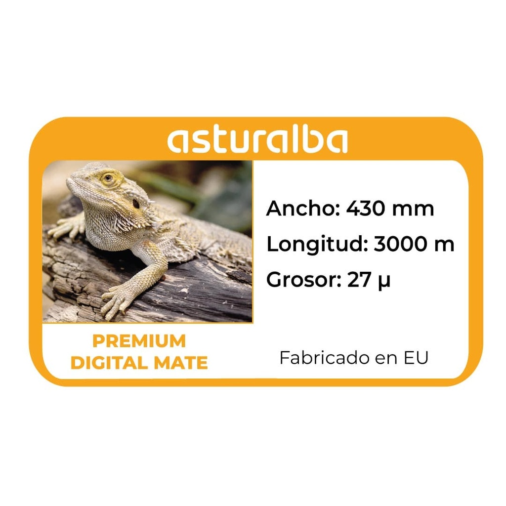 Etiqueta del rollo de film para laminar Premium Digital Mate 27 µ 430 mm x 3000 m