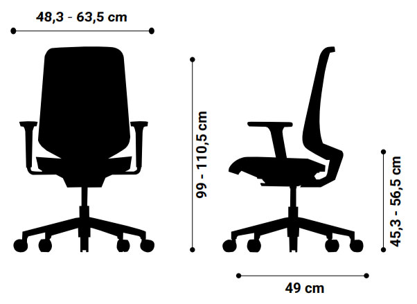 Medidas de la silla Dot.Home blanca Express