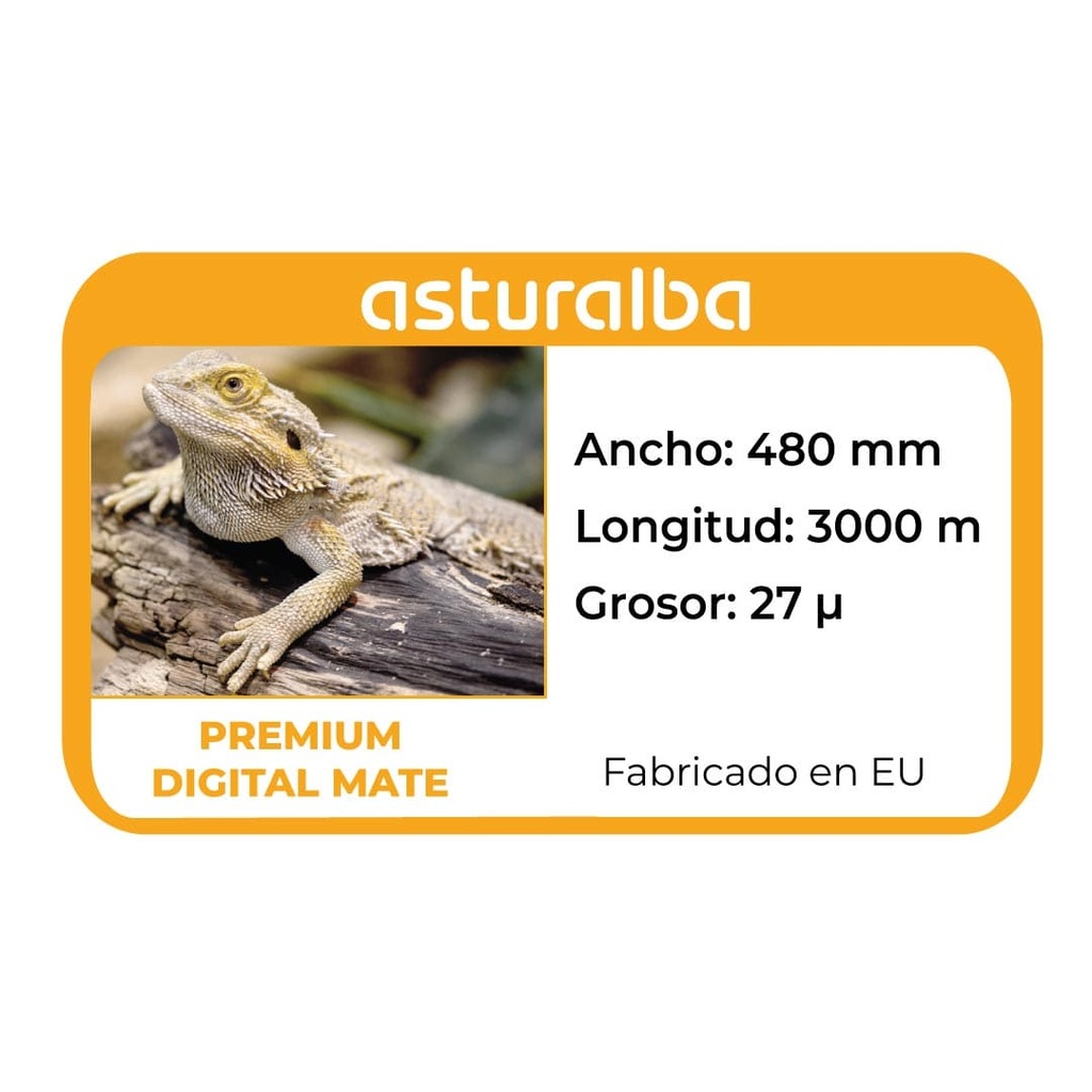 Etiqueta del rollo de film para laminar Premium Digital Mate 27 µ 480 mm x 3000 m