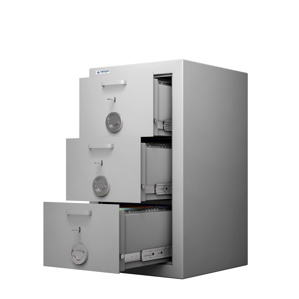 Archivador para carpetas colgantes ignífugo con protección contra incendios Class Fire 3 cajones