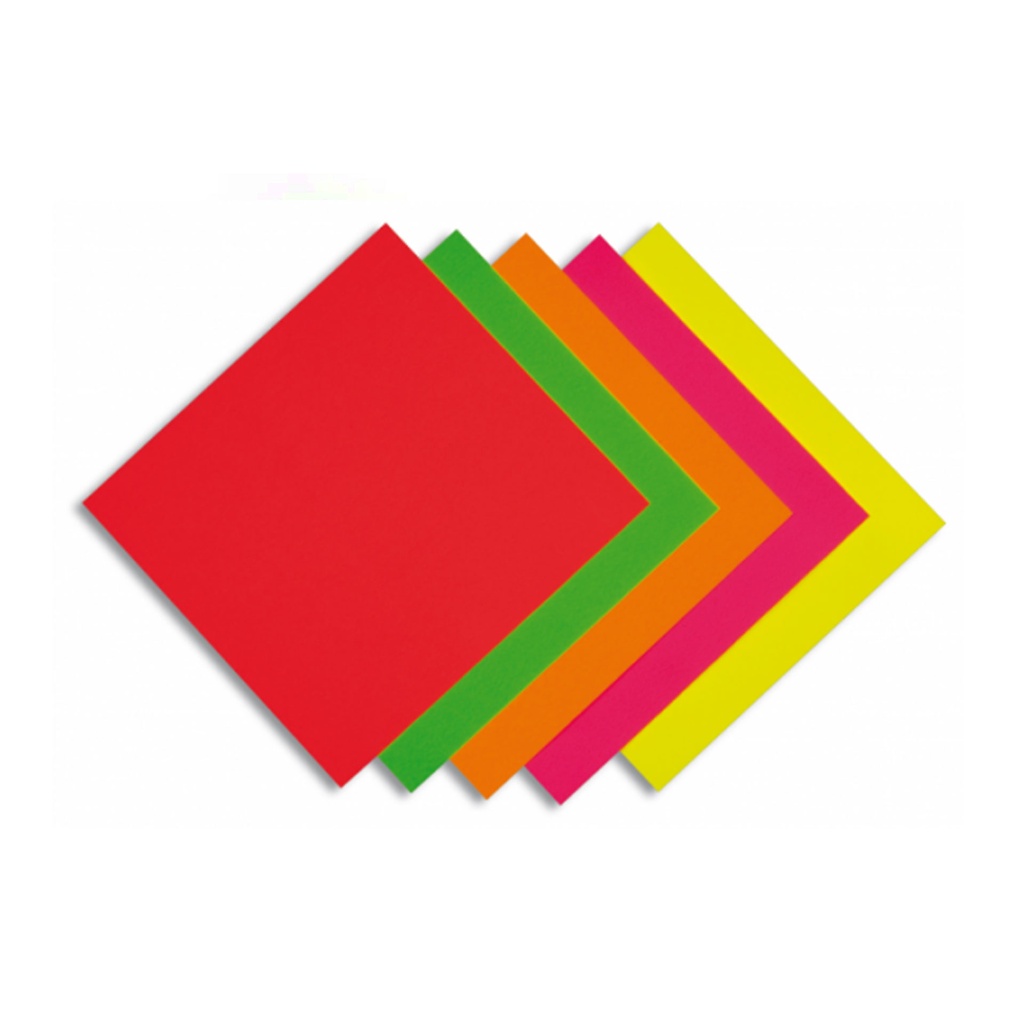 Cartulinas grandes de colores fluorescentes a una cara