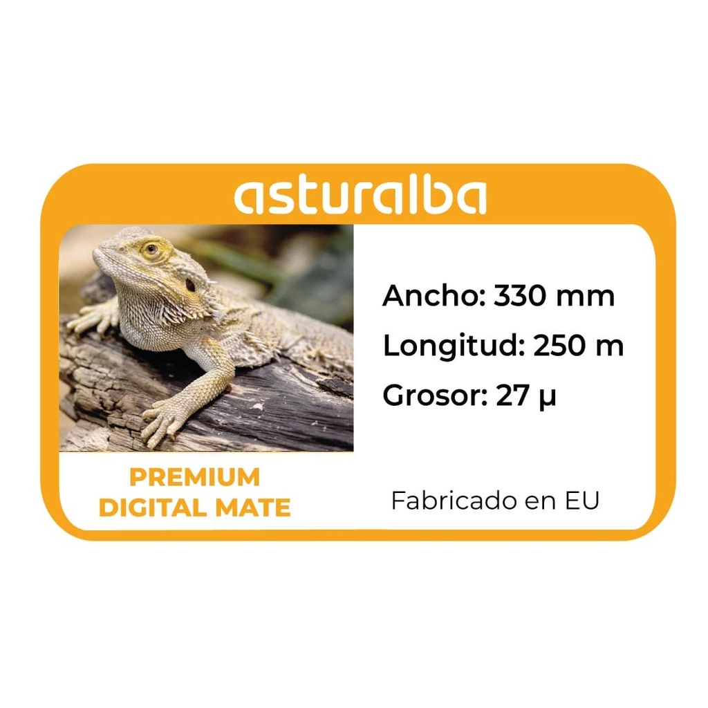 Etiqueta del rollo de film para laminar Premium Digital Mate 27 µ 330 mm x 250 m