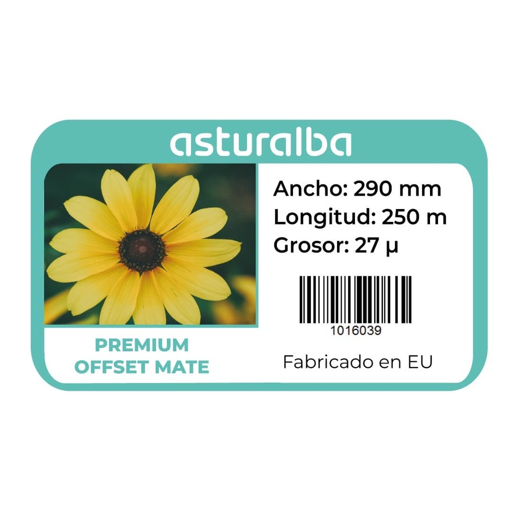 Etiqueta del rollo de film para laminar Premium Offset Mate 27 µ 290 mm x 250 m