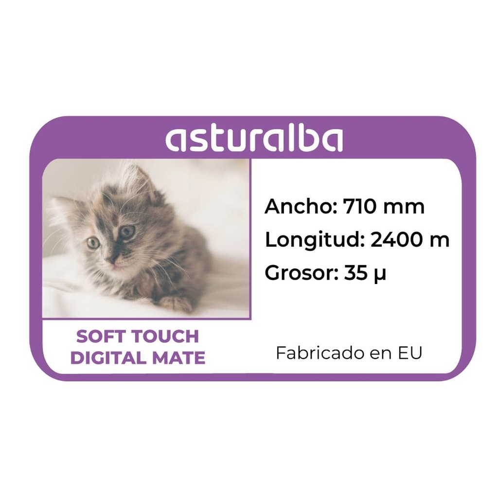 Etiqueta del rollo de film para laminar Premium Digital Soft Touch 35 µ 710 mm x 2400 m