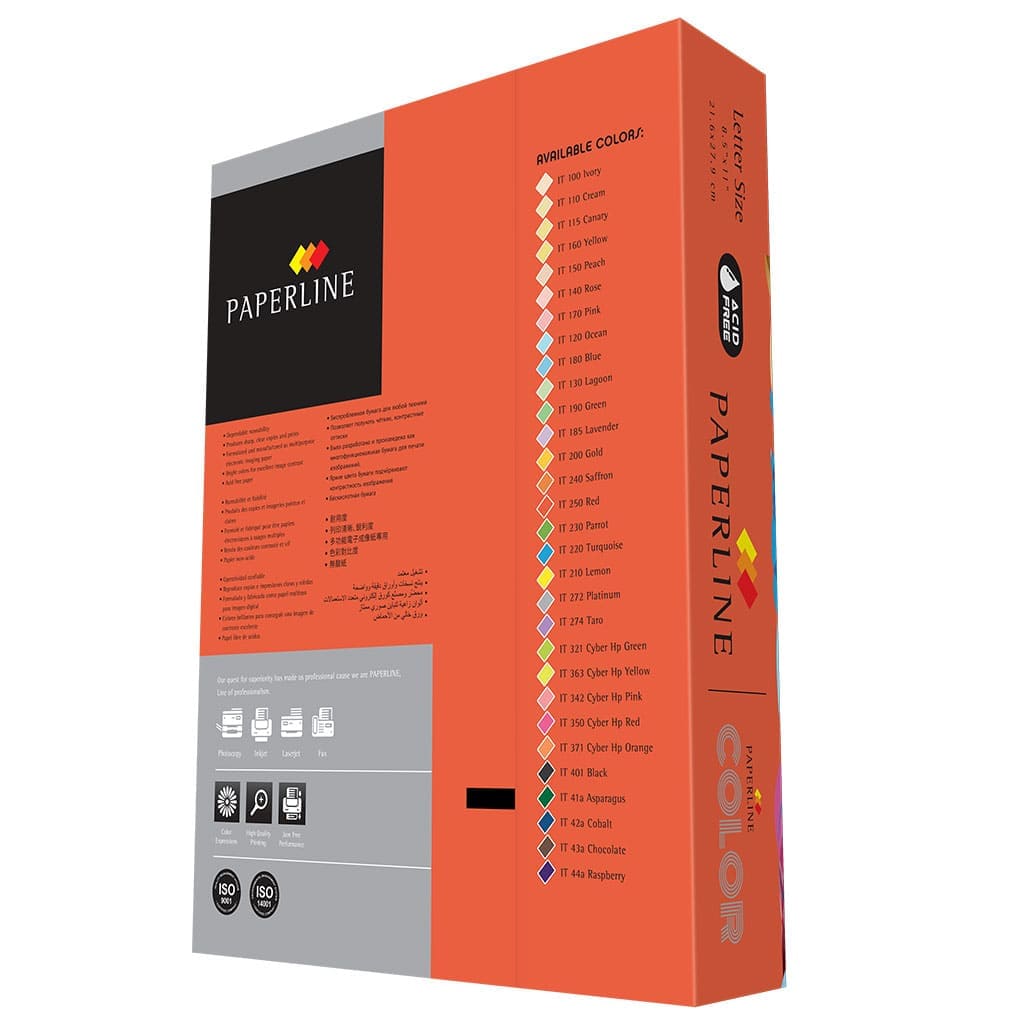 Paquete de 500 hojas de papel en color rojo