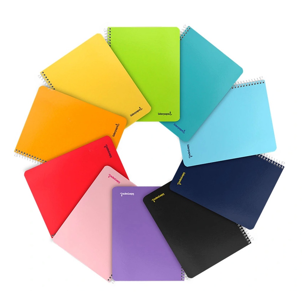 Colores del cuaderno de espiral 4º cuadriculado 80 hojas