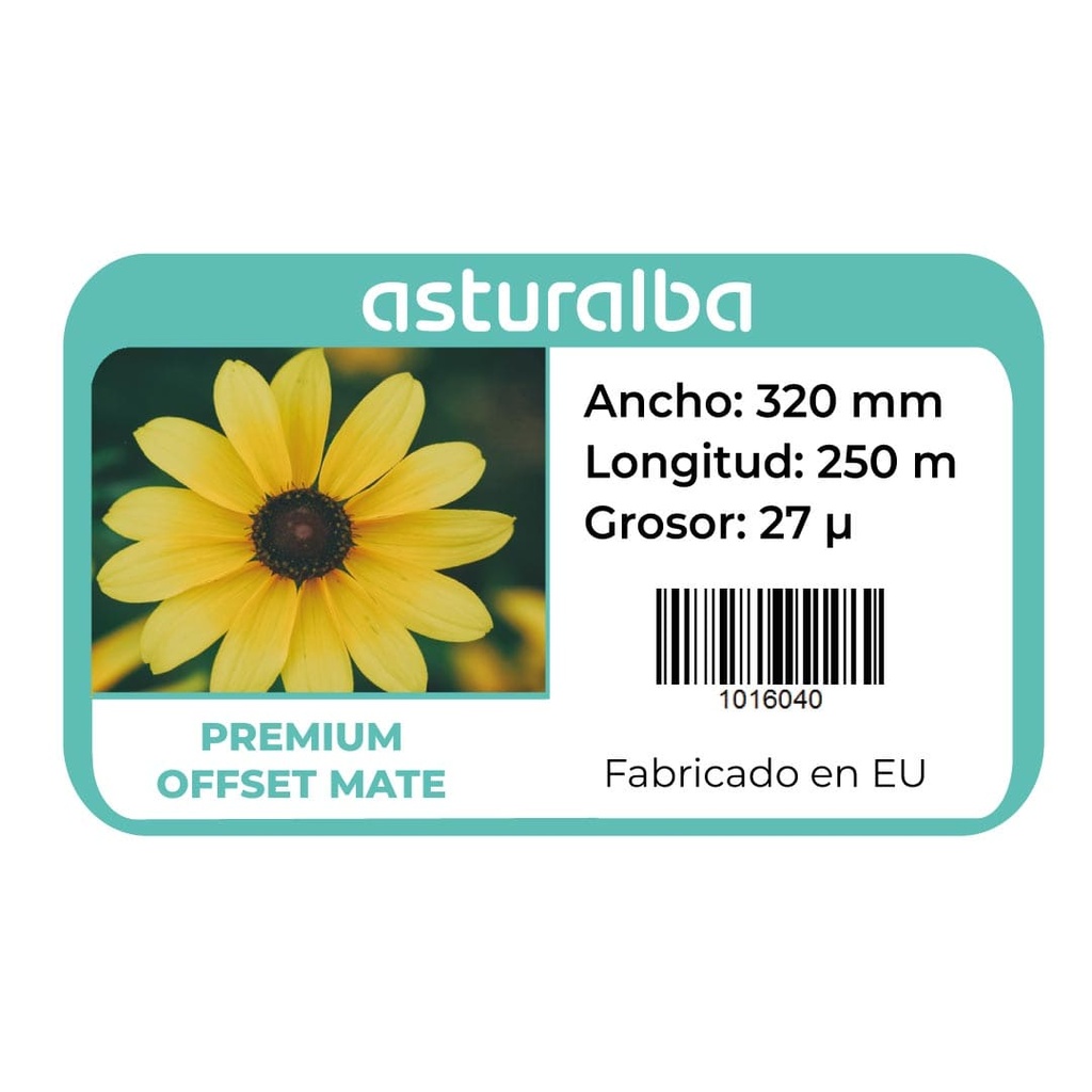 Etiqueta del rollo de film para laminar Premium Offset Mate 27 µ 320 mm x 250 m