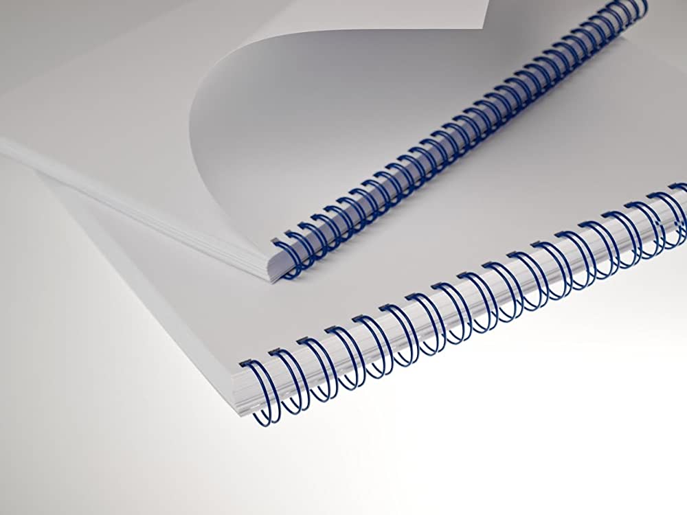 Documento encuadernado con wire-O Renz nº6 en bobina de color azul