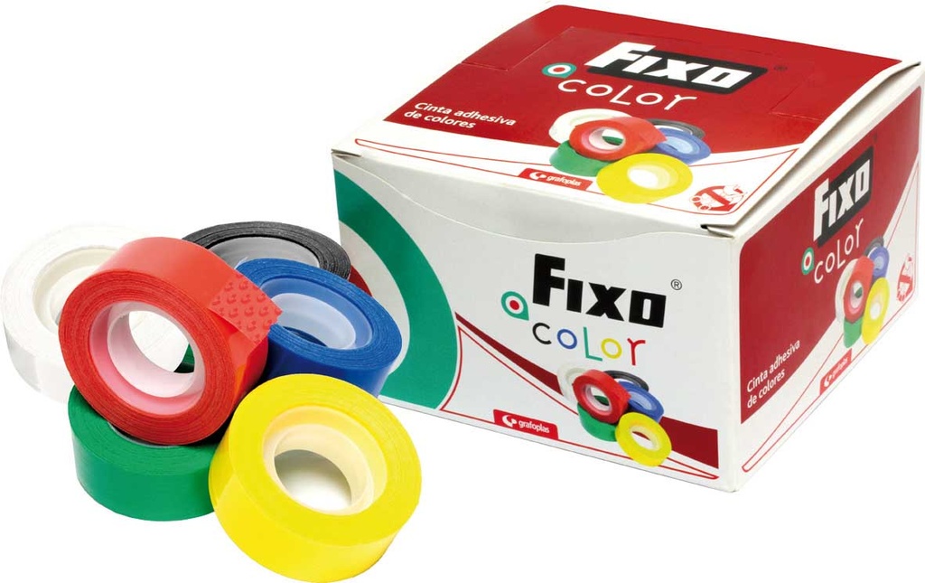 Cinta adhesiva 33 m. x 19 mm. Fixo color
