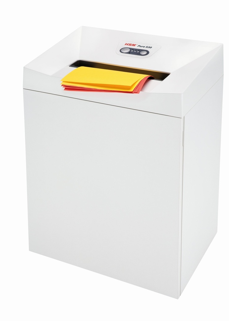 Destructora de papel HSM Pure 530 con corte en partículas de 1,9 x 15 mm.