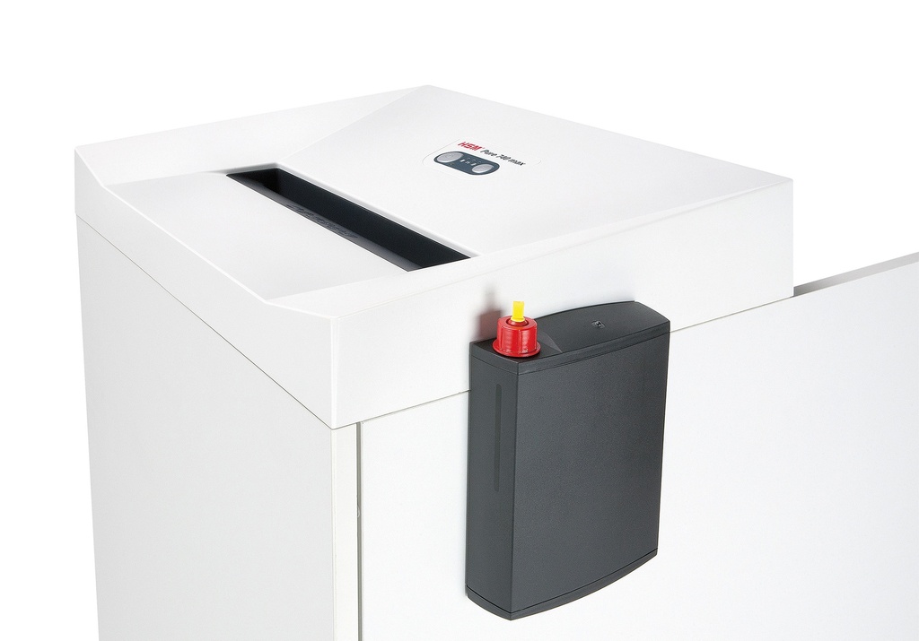 Destructora de CD HSM Pure 740 Max con cabezal de corte en partículas de 4,5 x 30 mm.