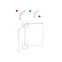 Kit de unión 120º Link Actiu para 2 paneles LK51