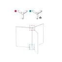 Kit de unión en Y Link Actiu para 3 paneles LK11