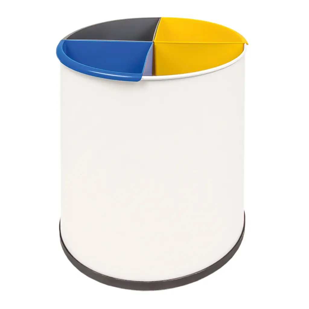Papelera metálica de reciclaje 90-C3