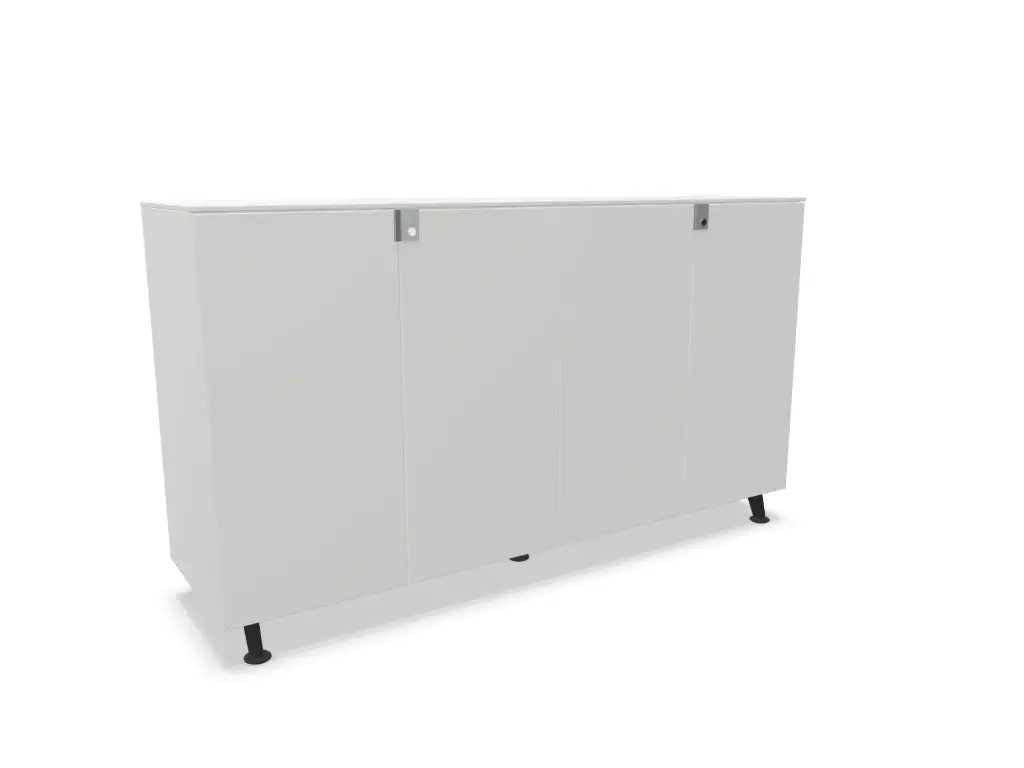 Armario bajo de diseño Arkitek Actiu con puertas batientes de melamina alto 88 x 155 x 42 cm