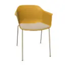 Silla Noom 60 con 4 patas de acero y asiento tapizado