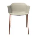 Silla Noom 60 con 4 patas de acero y carcasa de plástico | Personalizada