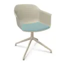 Silla Noom 60 con base giratoria fija y asiento tapizado Basic