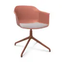 Silla Noom 60 con base giratoria fija y asiento acolchado